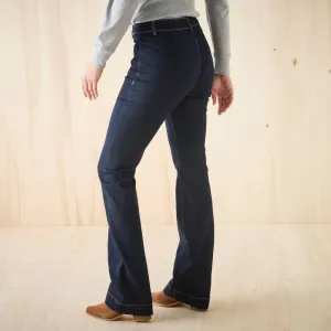 Bootcut džínsy s našitými vreckami