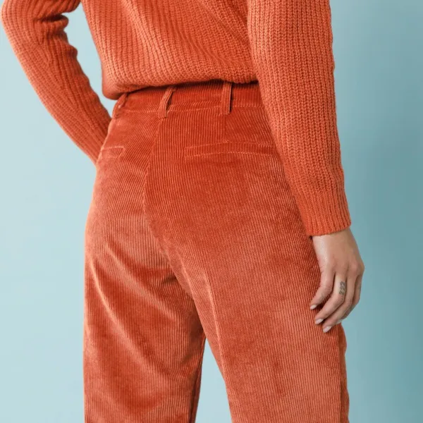 7/8 menčestrové chino nohavice pre nižšiu postavu