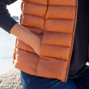 Nepremokavá prešívaná vesta na zips