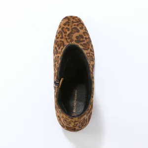 Kožené nízke čižmy s leopardím vzorom