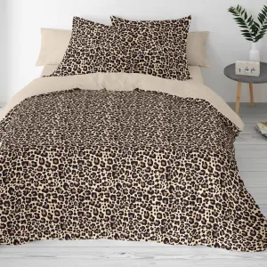 Posteľná bavlnená bielizeň Leopard s potlačou