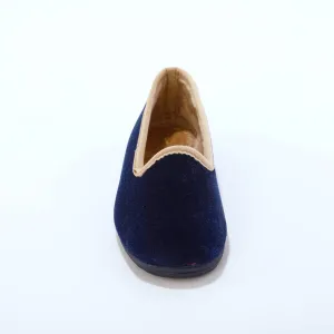 Velúrové slippers papuče s kontrastným lemom