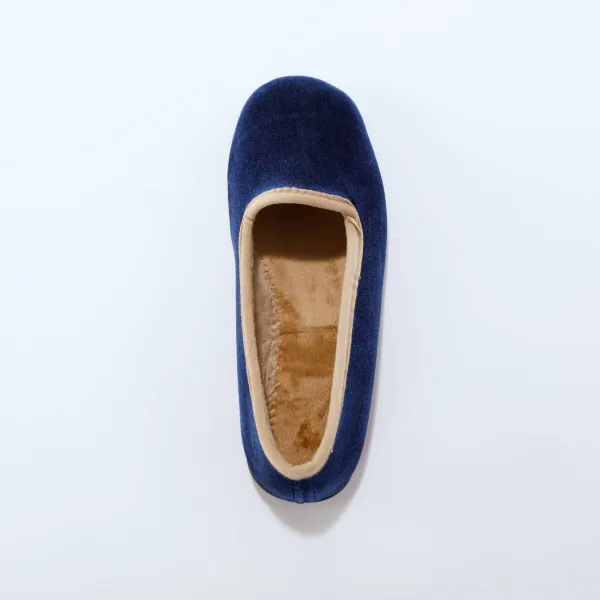 Velúrové slippers papuče s kontrastným lemom