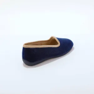 Velúrové slippers papuče s kontrastným lemom