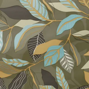 Voskovaný obrus s potlačou listov