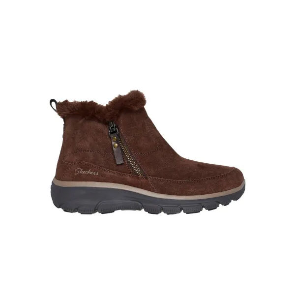 Nízke čižmy RELAXED FIT EASY GOING COOL ZIP Skechers® s umelou kožušinou