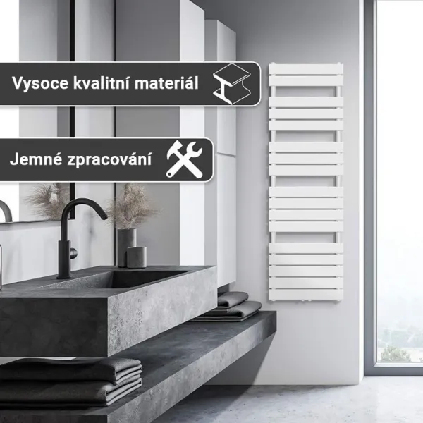 AQUAMARIN Vertikálny kúpeľňový radiátor, 1600 x 500 mm