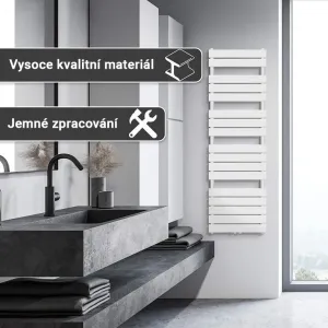 AQUAMARIN Vertikálny kúpeľňový radiátor, 1600 x 500 mm