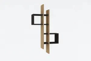 Nástenná polica Emse - Sapphire Oak, Anthracite