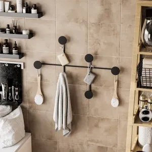 Wallity Nástenný kovový vešiak Dama 82 cm čierny