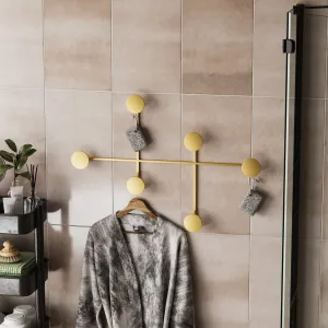 Wallity Nástenný kovový vešiak Dama 82 cm zlatý