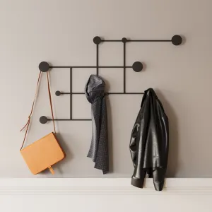 Wallity Nástenný kovový vešiak Fatara 112 cm čierny