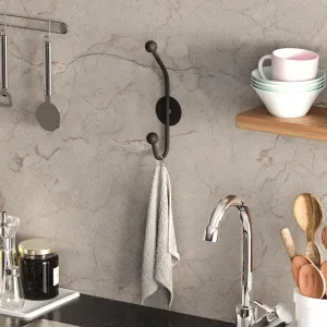 Wallity Nástenný háčik Rhino 24 cm čierny
