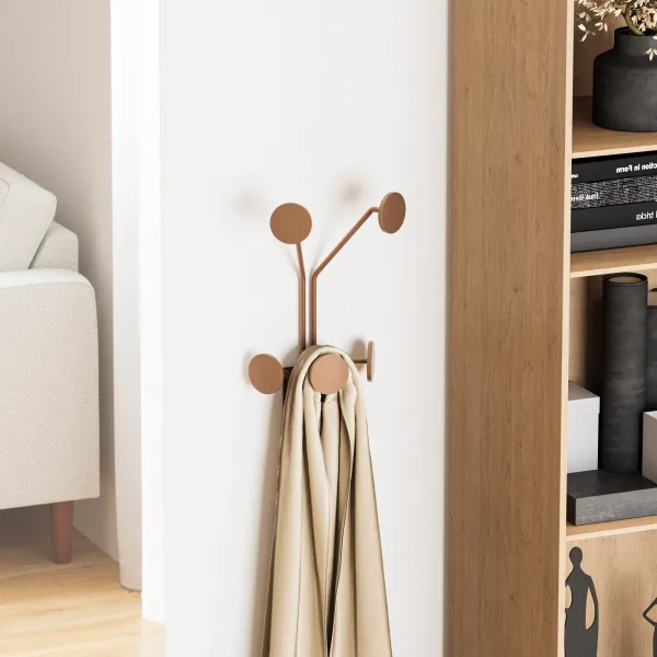 Wallity Nástenný kovový háčik Giraffe 24 cm bronz