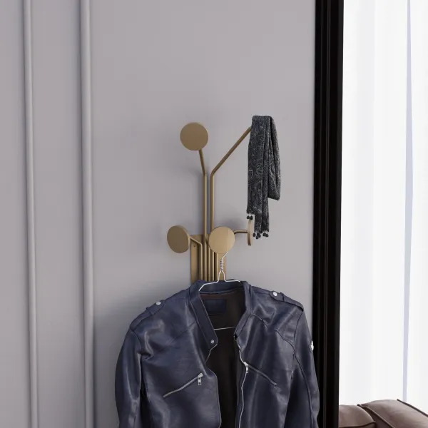 Wallity Nástenný kovový háčik Giraffe 24 cm zlatý