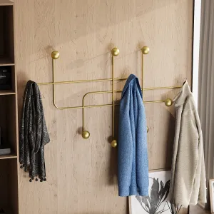 Wallity Nástenný kovový vešiak Samara 107 cm zlatý
