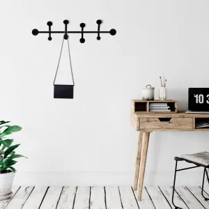 Wallity Nástěnný věšák Hook 70 cm černý