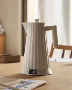 Rýchlovarná kanvica Plissé 1,7L s voľbou teploty vody, biela - Alessi