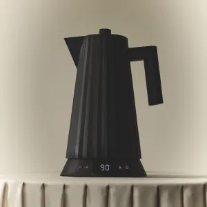 Rýchlovarná kanvica Plissé 1,7L s voľbou teploty vody, čierna - Alessi