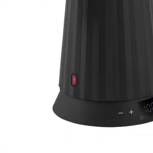 Rýchlovarná kanvica Plissé 1,7L s voľbou teploty vody, čierna - Alessi