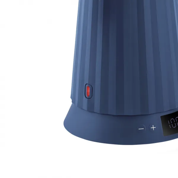 Rýchlovarná kanvica Plissé 1,7L s voľbou teploty vody, modrá - Alessi