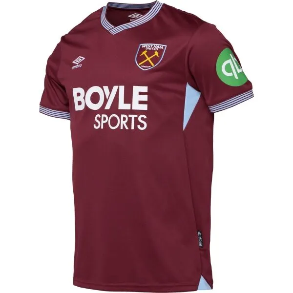 Umbro WEST HAM HOME SS SHIRT Pánsky futbalový dres, vínová, veľkosť