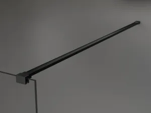 MEXEN/S - KIOTO Sprchová zástena WALK-IN 70x200 cm 8 mm, čierna, biely vzor 800-070-101-70-97