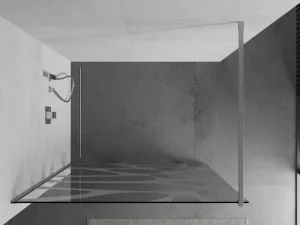 MEXEN/S - KIOTO Sprchová zástena WALK-IN 70x200 cm 8 mm, chróm, biely vzor 800-070-101-01-97