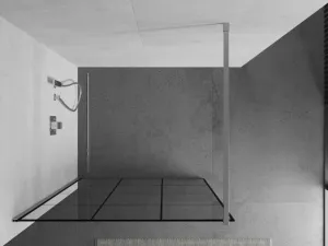 MEXEN/S - KIOTO Sprchová zástena WALK-IN 110x200 cm 8 mm, chróm, čierny vzor 1 800-110-101-01-77