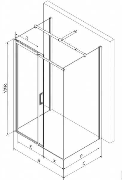 MEXEN/S - OMEGA sprchový kút 3-stenná 110x80, transparent, chróm 825-110-080-01-00-3S