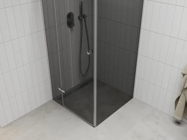 MEXEN/S - ROMA sprchovací kút 70x70, grafit, chróm 854-070-070-01-40
