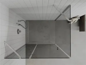 MEXEN/S - ROMA sprchovací kút 110x70, grafit, chróm 854-110-070-01-40
