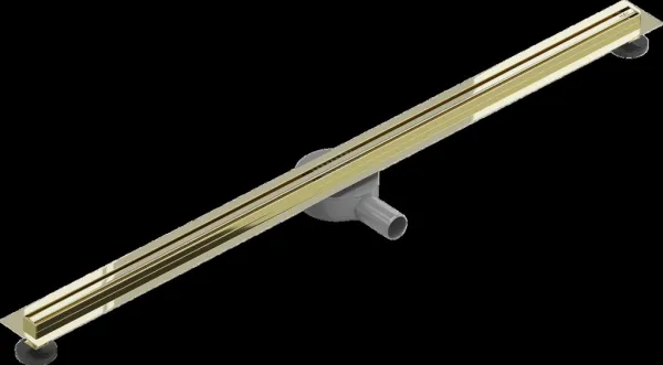 MEXEN - Flat 360° Slim podlahový žľab 150, zlatá 1541150