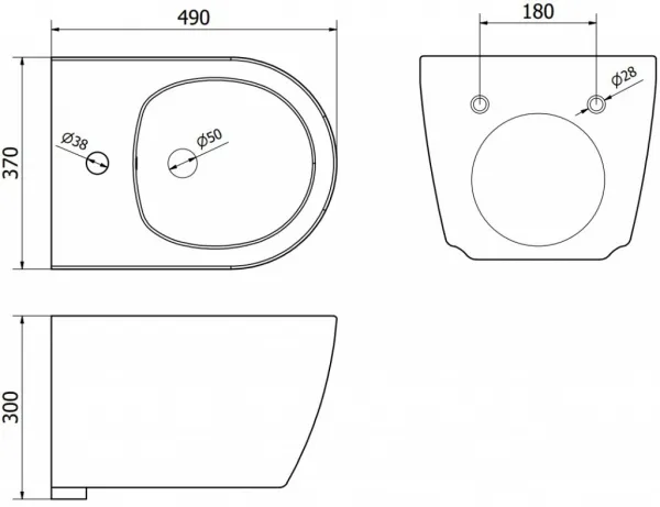 MEXEN - Carmen bidet závesný, biela 35884900