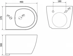 MEXEN - Carmen bidet závesný, biela 35884900