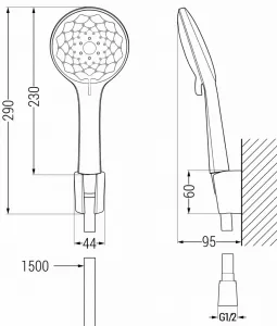 MEXEN/S - Saber R74 Set umývadlové a vaňové batérie s príslušenstvom, chróm 72103R74-00