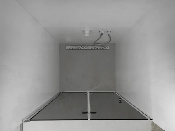MEXEN - LIMA skladacie dvere 80x190 cm 6mm, chróm, grafit sa stenovým profilom 856-080-000-01-40