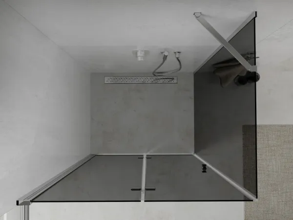 MEXEN/S - LIMA sprchovací kút 90x70, grafit, chróm 856-090-070-01-40