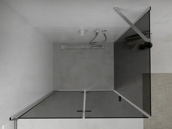 MEXEN/S - LIMA sprchovací kút 90x100, grafit, chróm 856-090-100-01-40