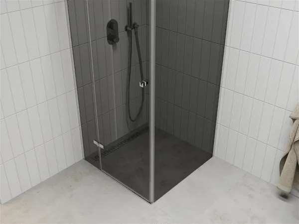 MEXEN/S - ROMA sprchovací kút 90x90, grafit, chróm 854-090-090-01-40