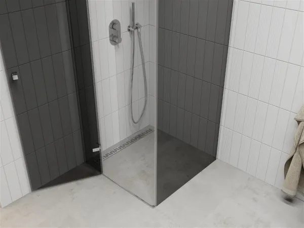 MEXEN/S - ROMA sprchovací kút 90x90, grafit, chróm 854-090-090-01-40