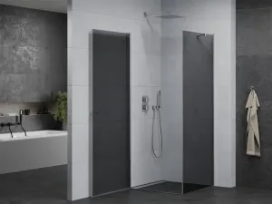 MEXEN/S - PRETORIA sprchovací kút 80x80, grafit, chróm 852-080-080-01-40