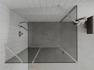 MEXEN/S - ROMA sprchovací kút 80x90, grafit, chróm 854-080-090-01-40