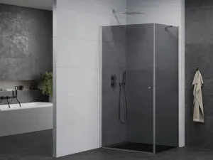 MEXEN/S - PRETORIA sprchovací kút 90x70, grafit, chróm 852-090-070-01-40