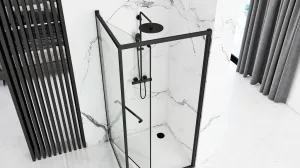 REA - Sprchovací kút Space In 80x100 čierna REA-6799