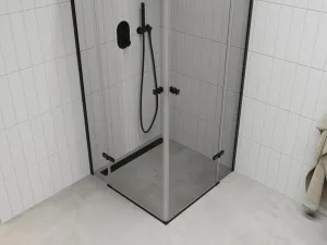 MEXEN/S - Roma Duo sprchovací kút 80 x 80, transparent, čierna 854-080-080-70-00-02