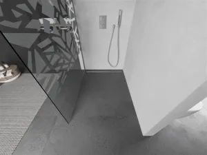 MEXEN/S - KIOTO Sprchová zástena WALK-IN 80x200 cm 8 mm, chróm, biely vzor 800-080-101-01-85