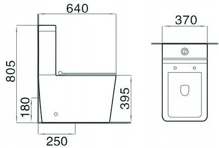 MEXEN - Cube WC kombi vrátane sedátka soft-close, biele 31014000