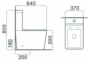 MEXEN - Cube WC kombi vrátane sedátka soft-close, biele 31014000