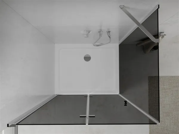 MEXEN/S - Lima sprchovací kút 70x80, grafit, chróm + biela vanička so sifónom 856-070-080-01-40-4010